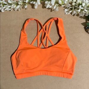 lululemon free to be serene bra *c/d cup highlight orange
